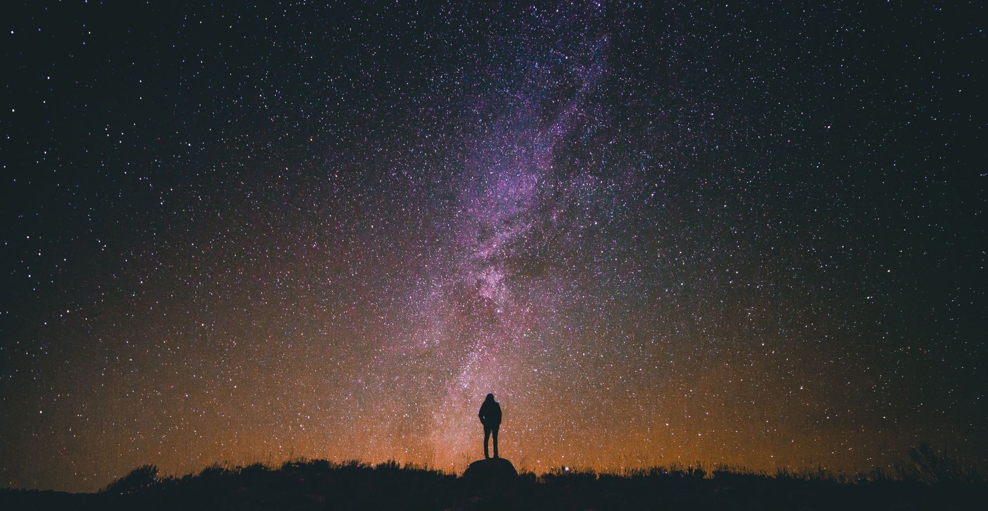 Picture of person looking at stars